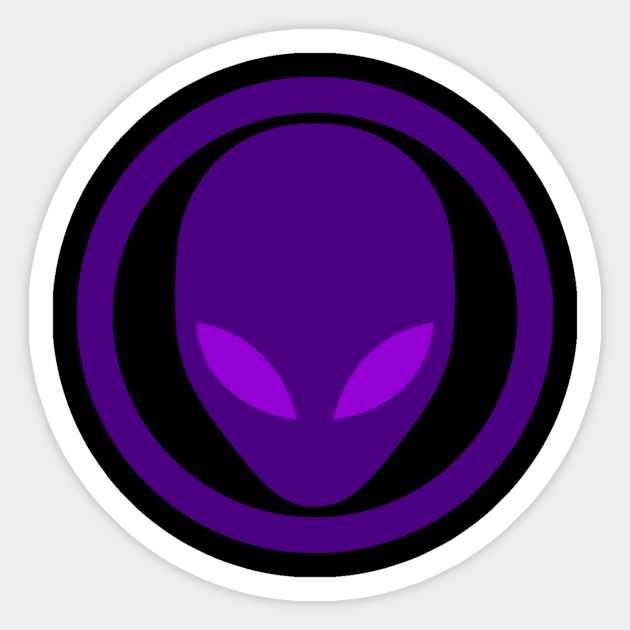 Indigo Alien Sticker by Celtic Morrigan